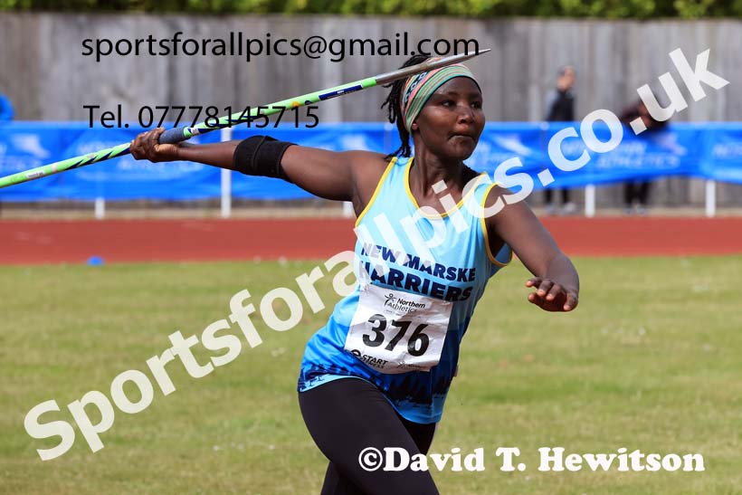 Senior Womens javelin, 2024 Northern Senior and Under-20s Track and Field Champs, Middlesbrough.  Photo: David T. Hewitson/Sports for All Pics
